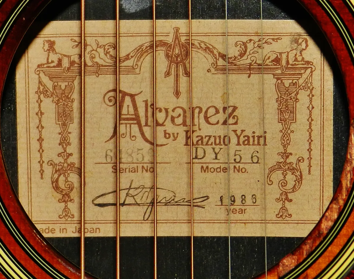 Alvarez DY-56 アコースティックギター 1985年製 1986 Alvarez-Yairi DY-56 > Guitars Flattop Electric & Acoustic