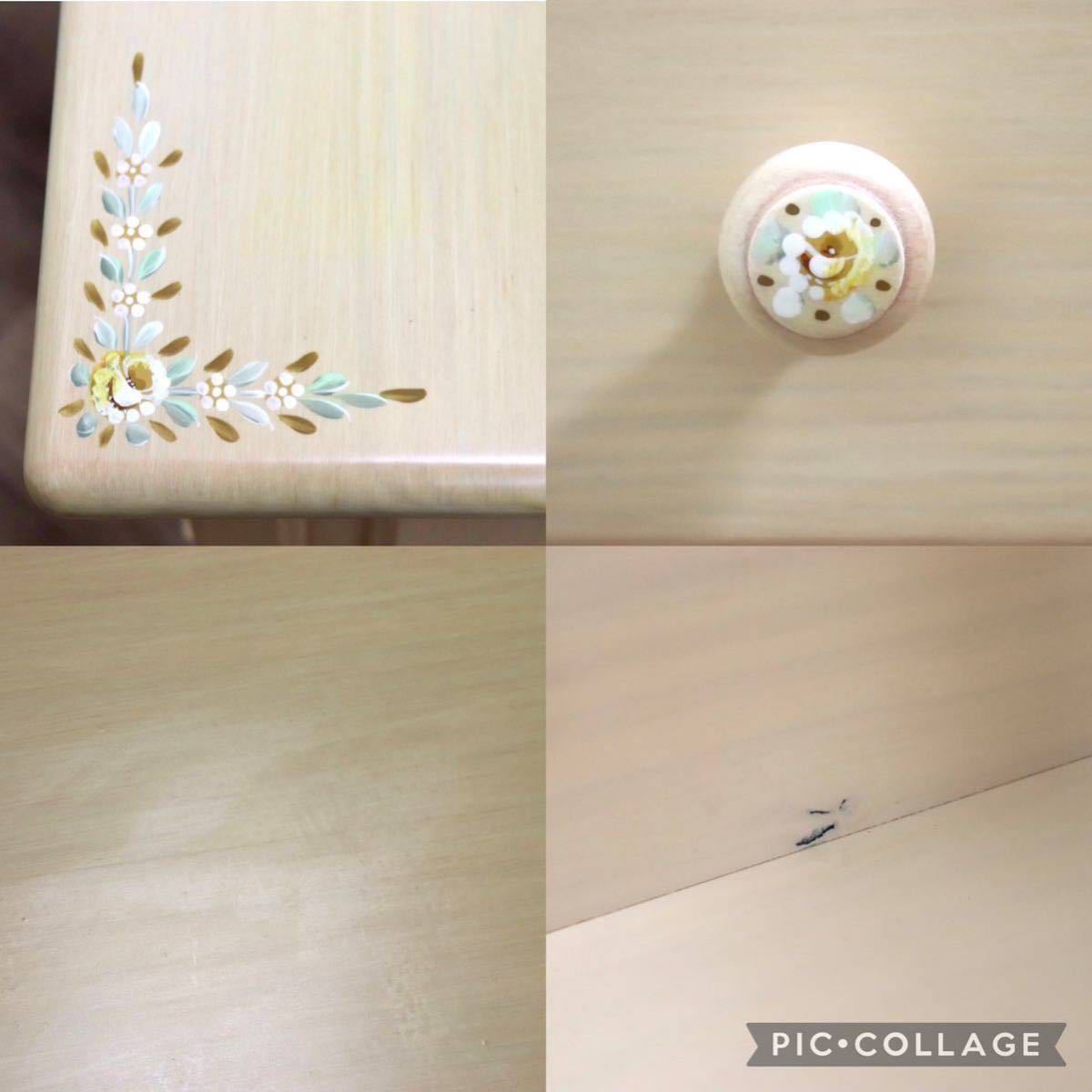 GMGN284B○スペイン製 シャビーシック 片袖デスク 学習机 勉強机 店舗