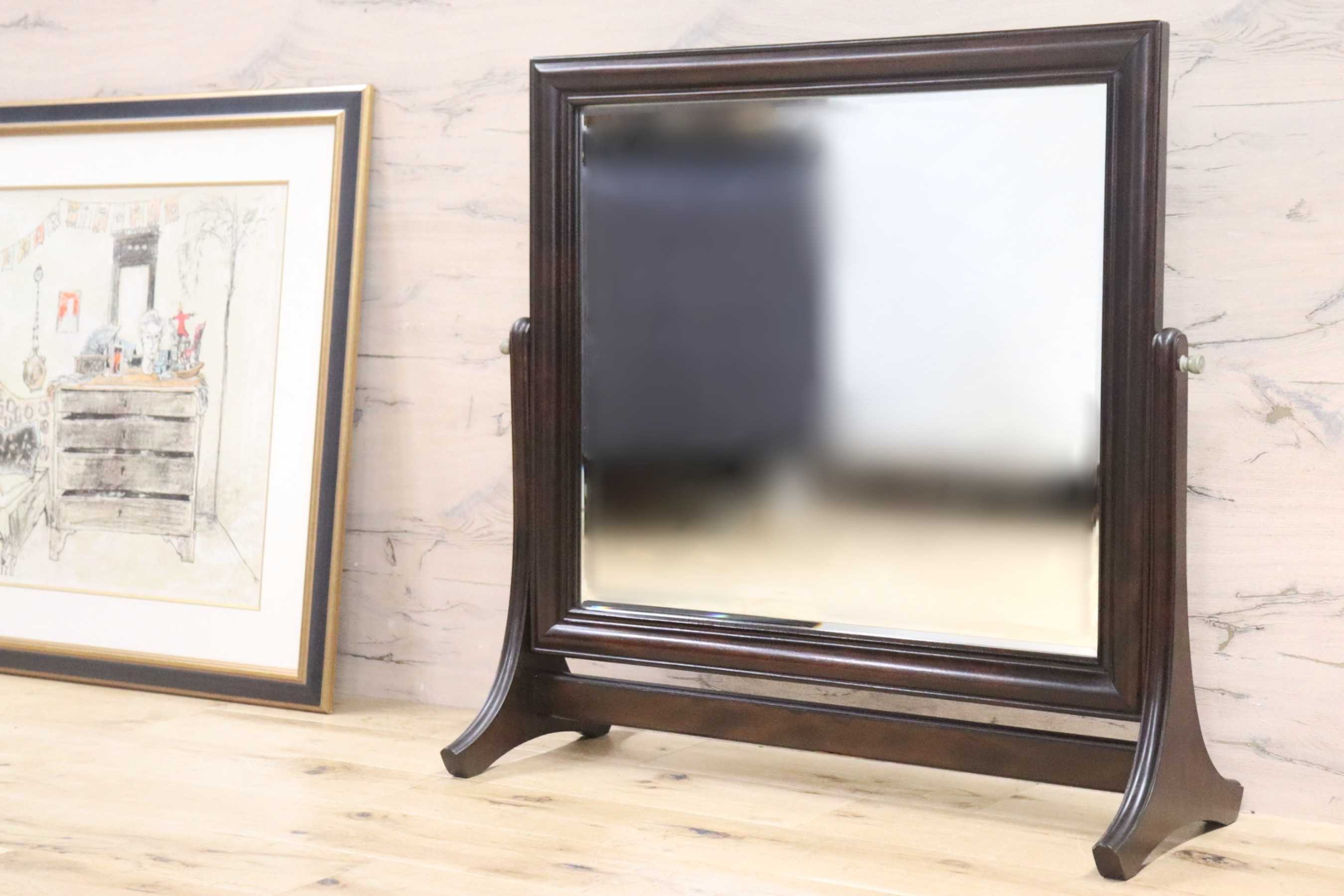 GMGH296○松本民芸家具 スタンドミラー 姿見 置き鏡 卓上ミラー 最高峰