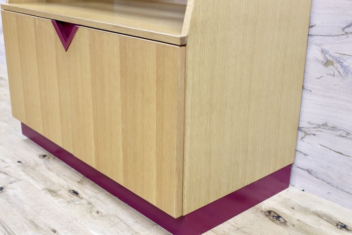 GMFS242B○オーク材 北欧スタイル 陳列棚 店舗什器 ラック 飾り棚