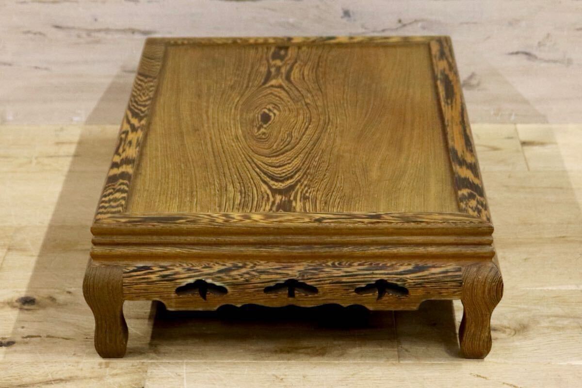 GMHH317A○鉄刀木 タガヤサン 花台 飾り台 床の間 和風 木製 盆栽台