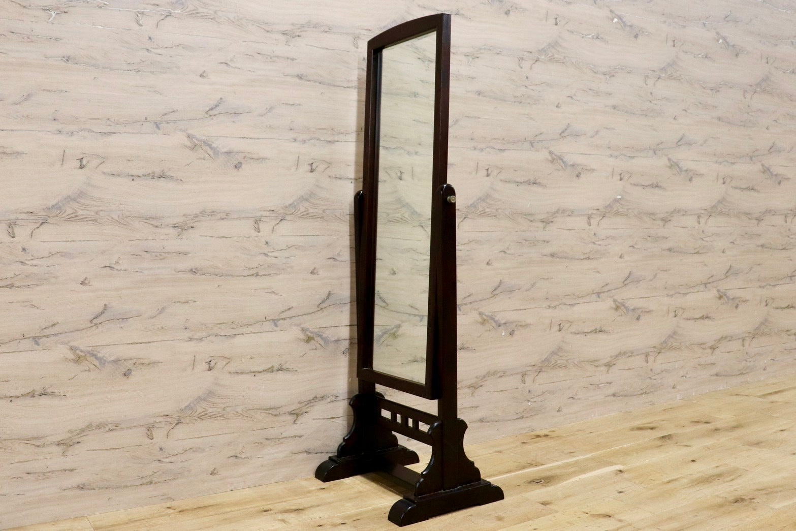 GMHK520○松本民芸家具 姿見 スタンドミラー 全身鏡 ミズメザクラ 民藝