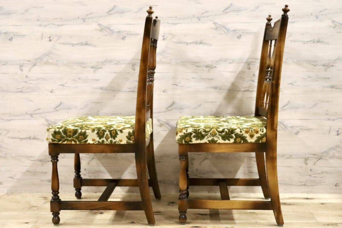 希少】上品 高級 カリモク コロニアル アームチェア クラシカル 花柄