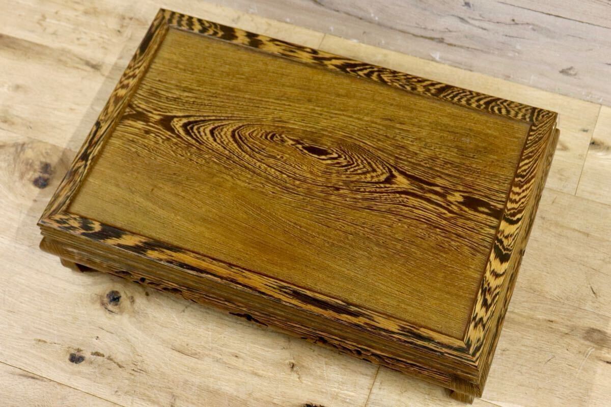 GMHH317A○鉄刀木 タガヤサン 花台 飾り台 床の間 和風 木製 盆栽台