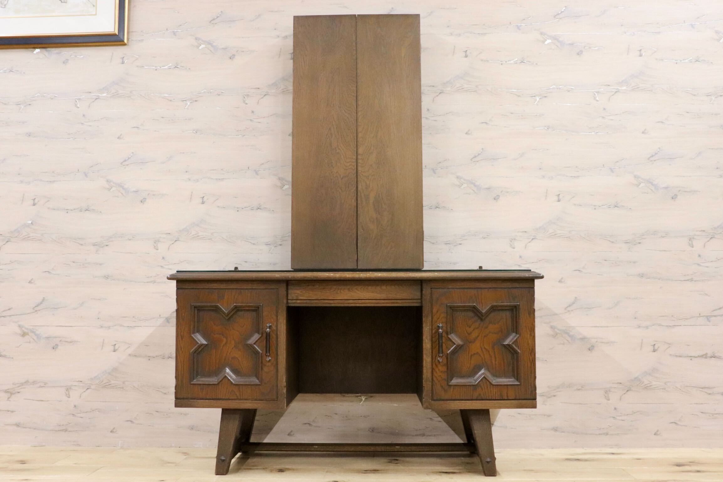 GMGK535○神戸家具 洋家具 永田良介商店 三面鏡 ドレッサー 鏡台