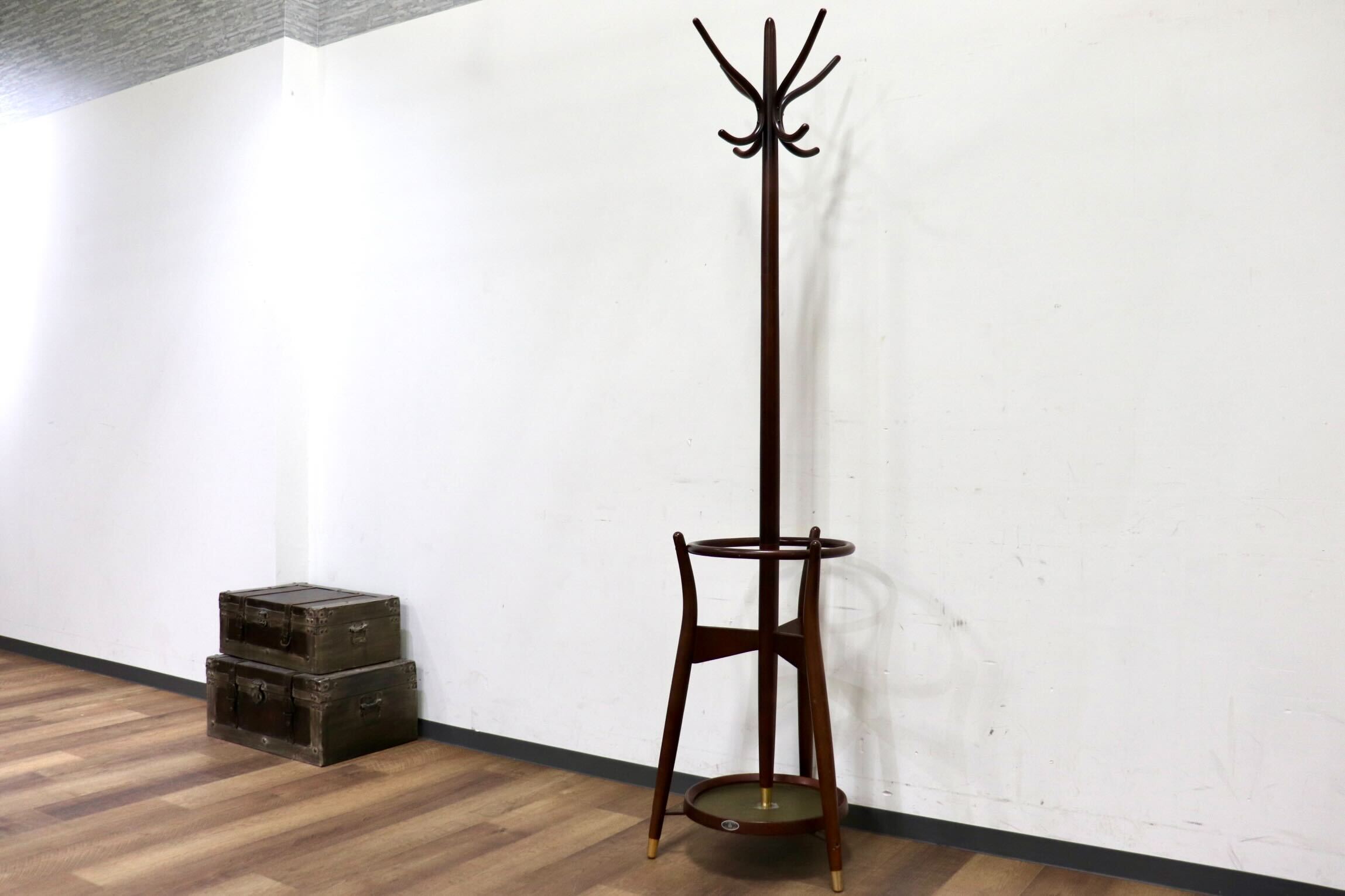 GMIS87○秋田木工 ポールハンガー コートスタンド ハンガーラック