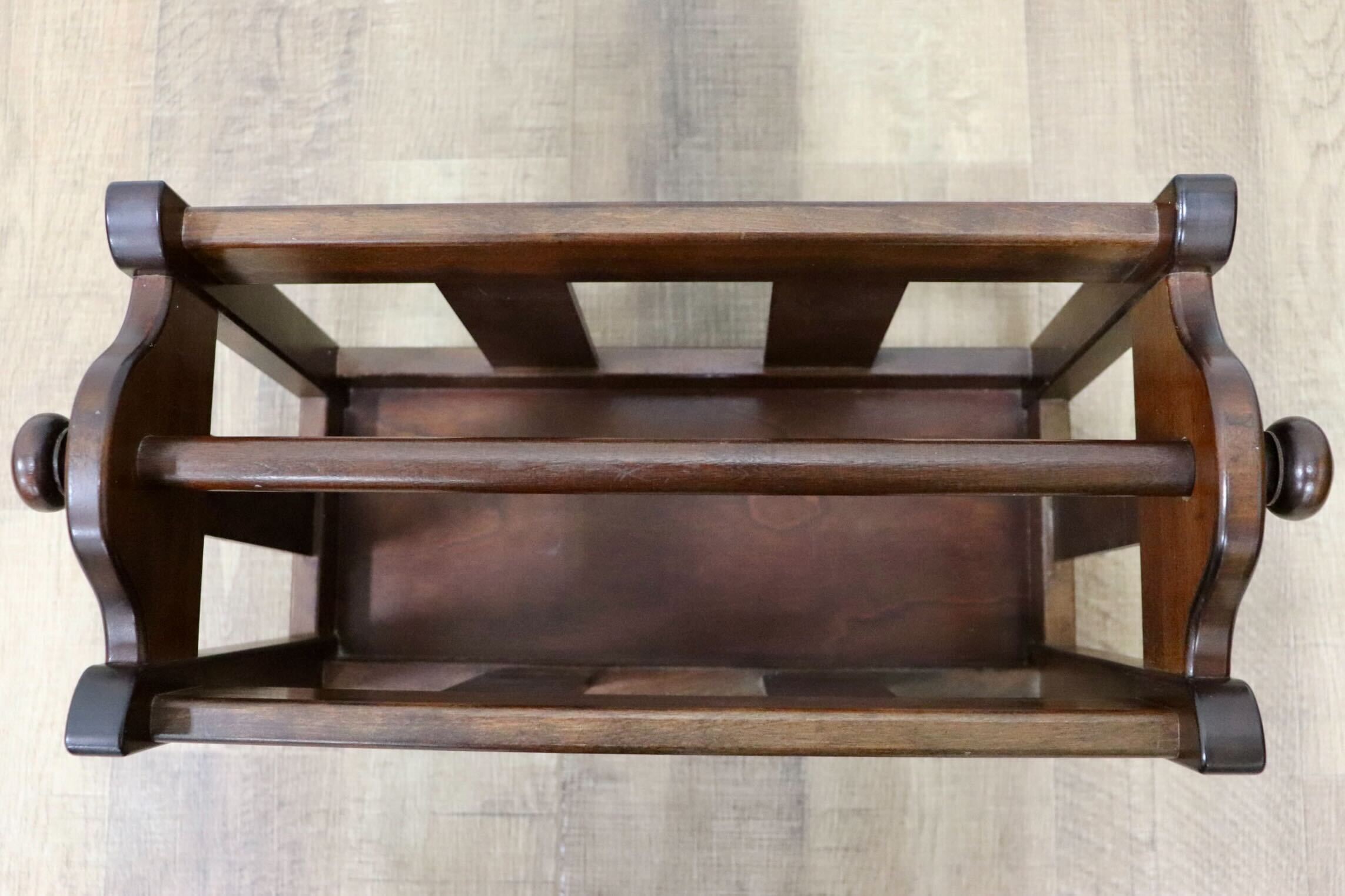 GMGH297○松本民芸家具 C型 マガジンラック 雑誌立て ミズメザクラ