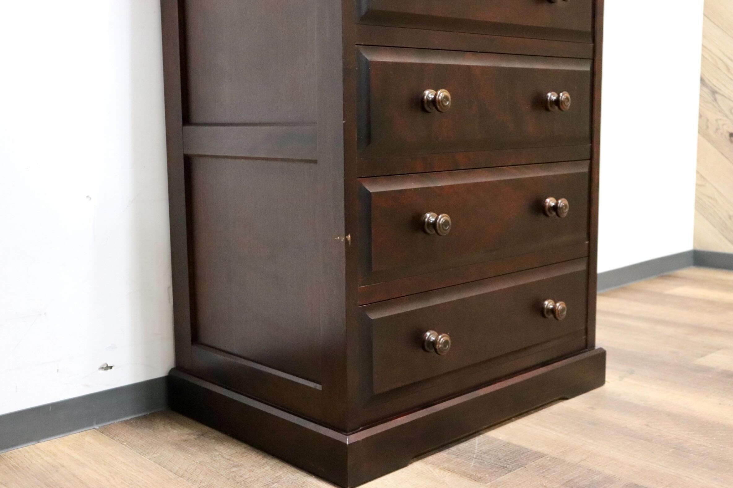 GMHH126B○北海道民芸家具 7段チェスト ハイチェスト タンス 整理箪笥