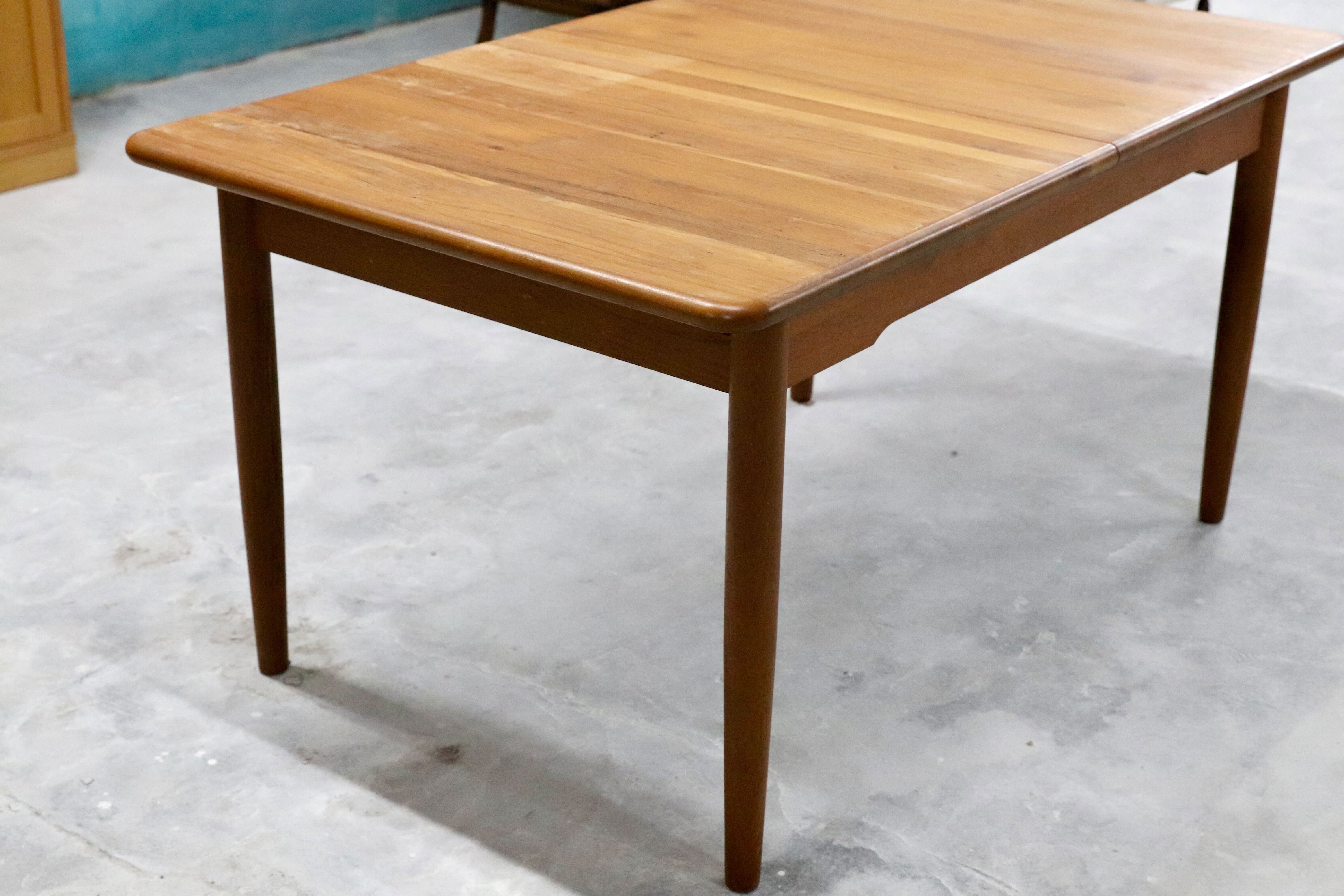 GMHK395○北欧スタイル チーク無垢材 エクステンション 伸長式