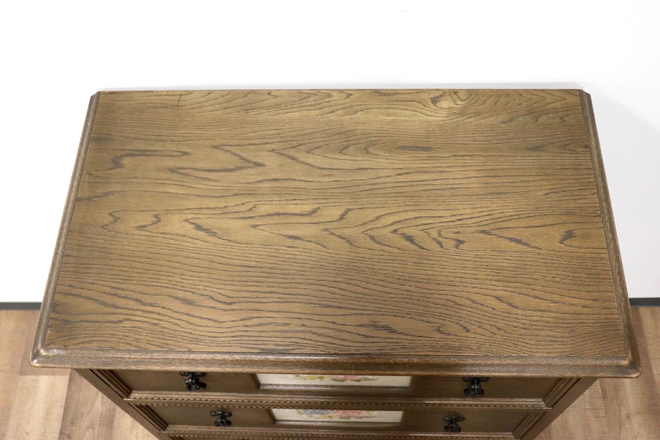 GMGN349○神戸家具 洋家具 伊藤家具 3段チェスト 整理タンス 彫刻