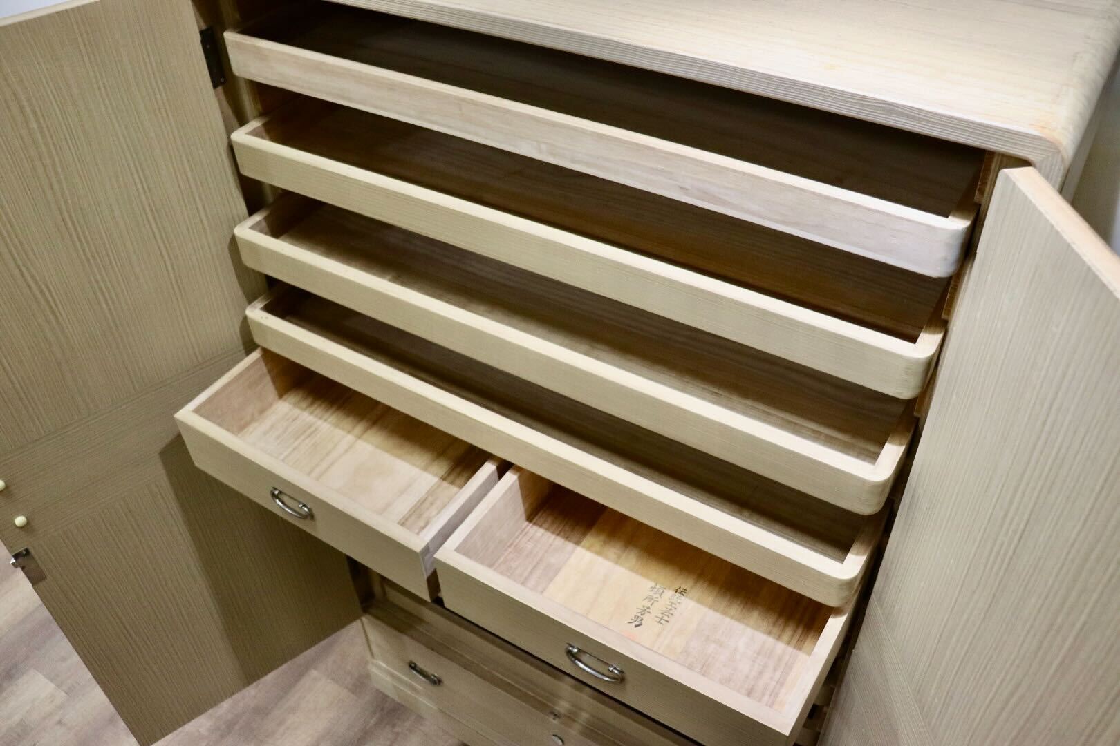 GMGN23○伝統工芸士 頓所芳男作 加茂桐箪笥 和箪笥 衣装箪笥