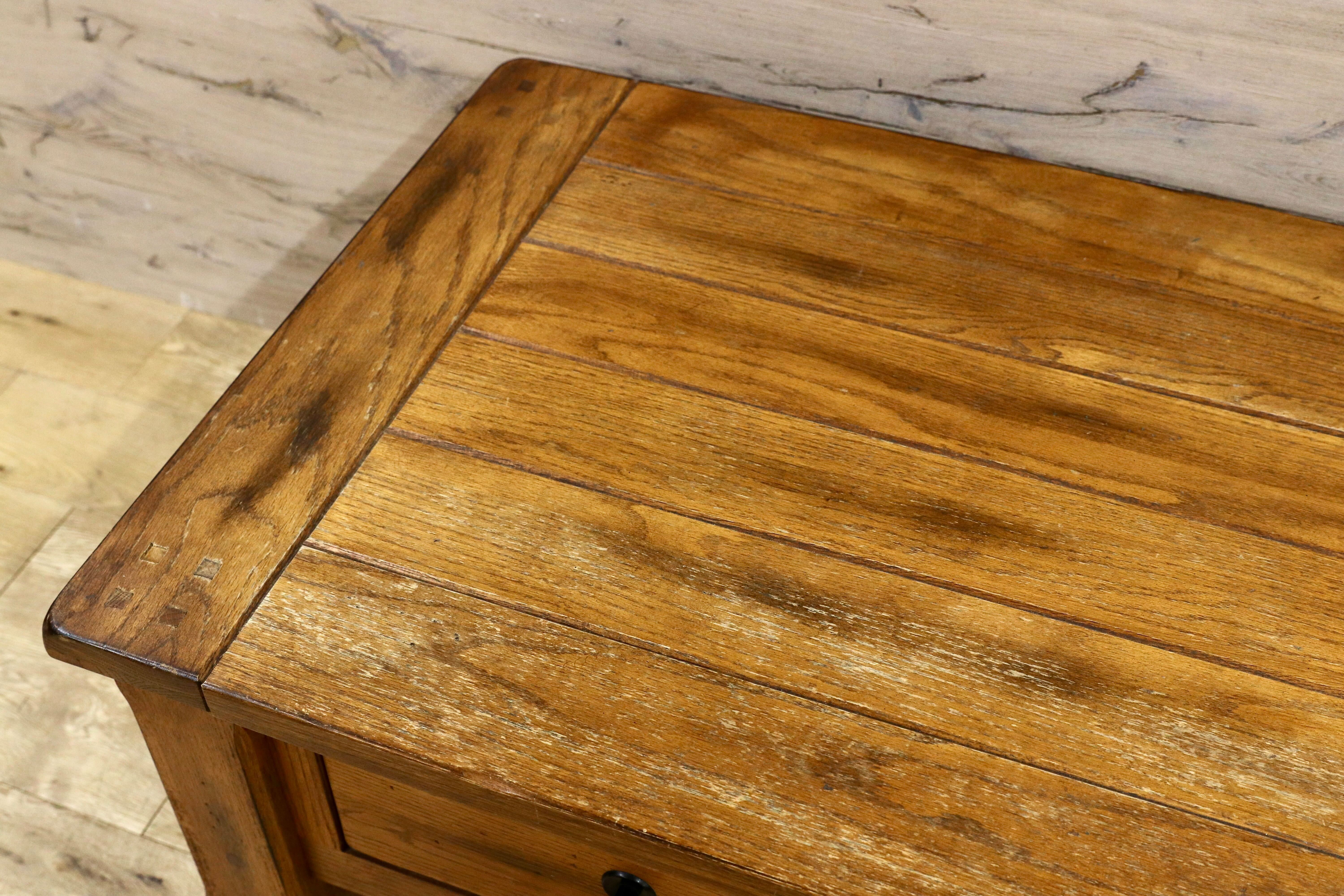 GMHK471○オーク材 ヴィンテージ センターテーブル リビングテーブル