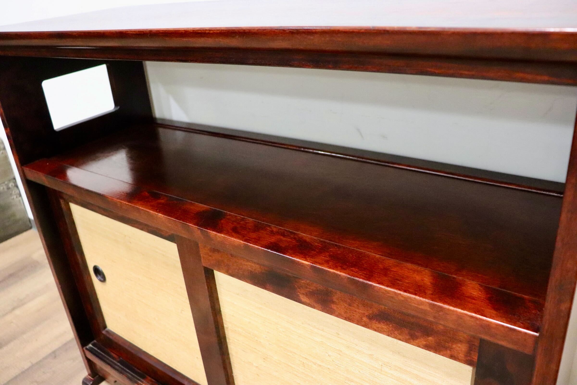 GMHS218○九州民芸家具 茶棚 飾り棚 サイドボード リビングボード