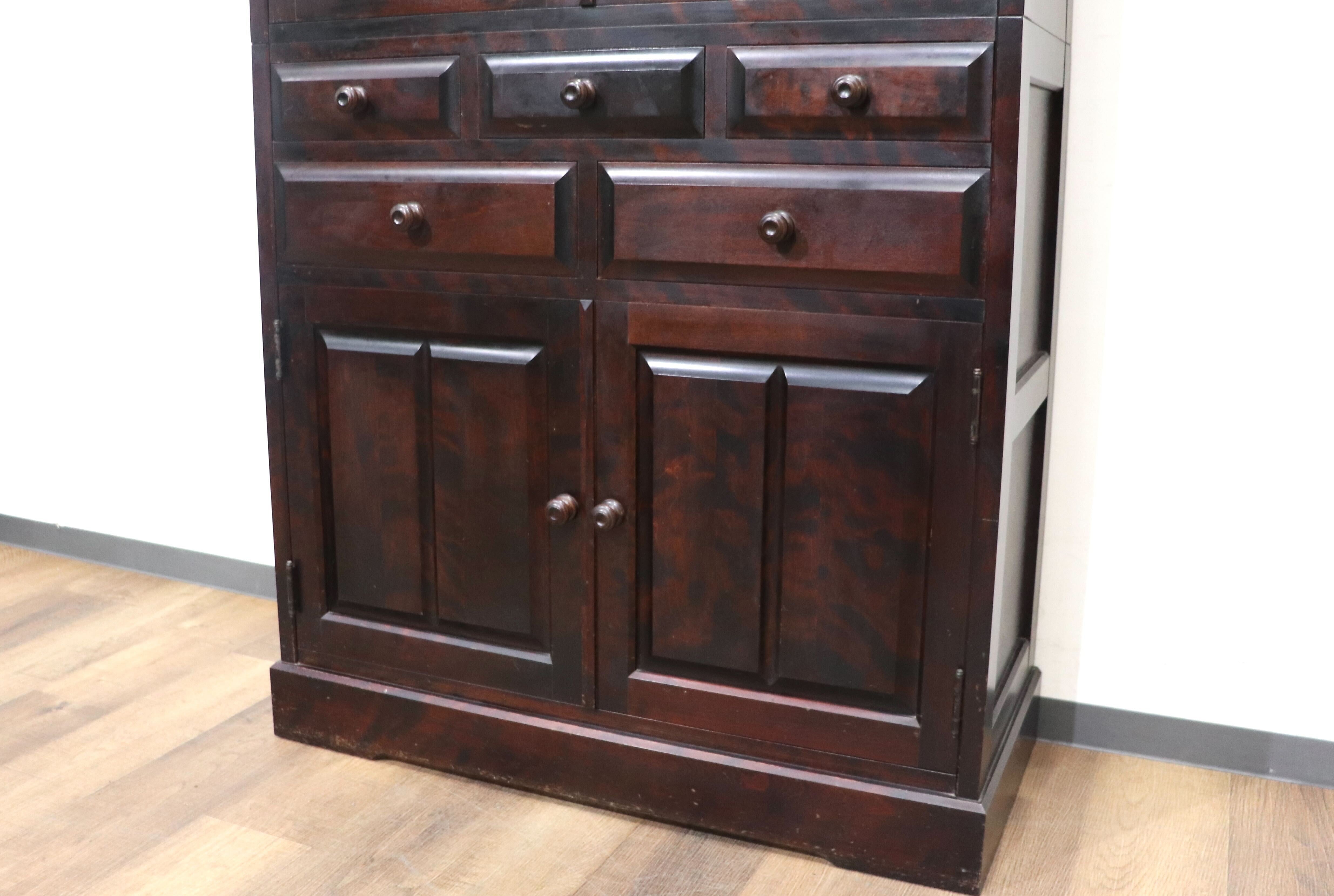 GMHN305A○北海道民芸家具 食器棚 水屋棚 カップボード 飾り棚