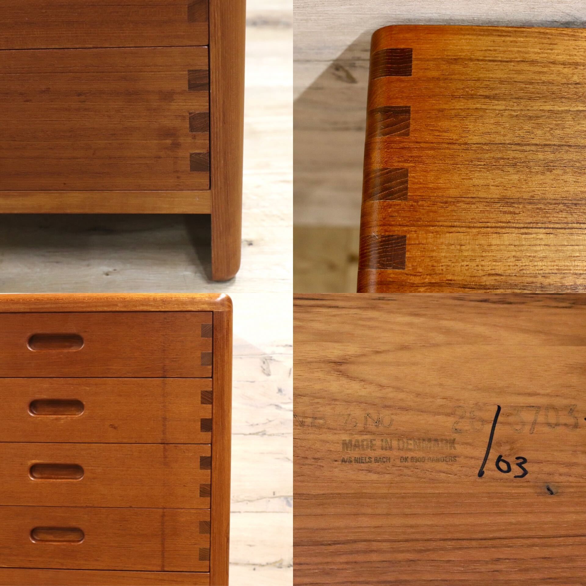 GMHK408○北欧 デンマーク製 Niels Bach ニールスバッハ チーク無垢材