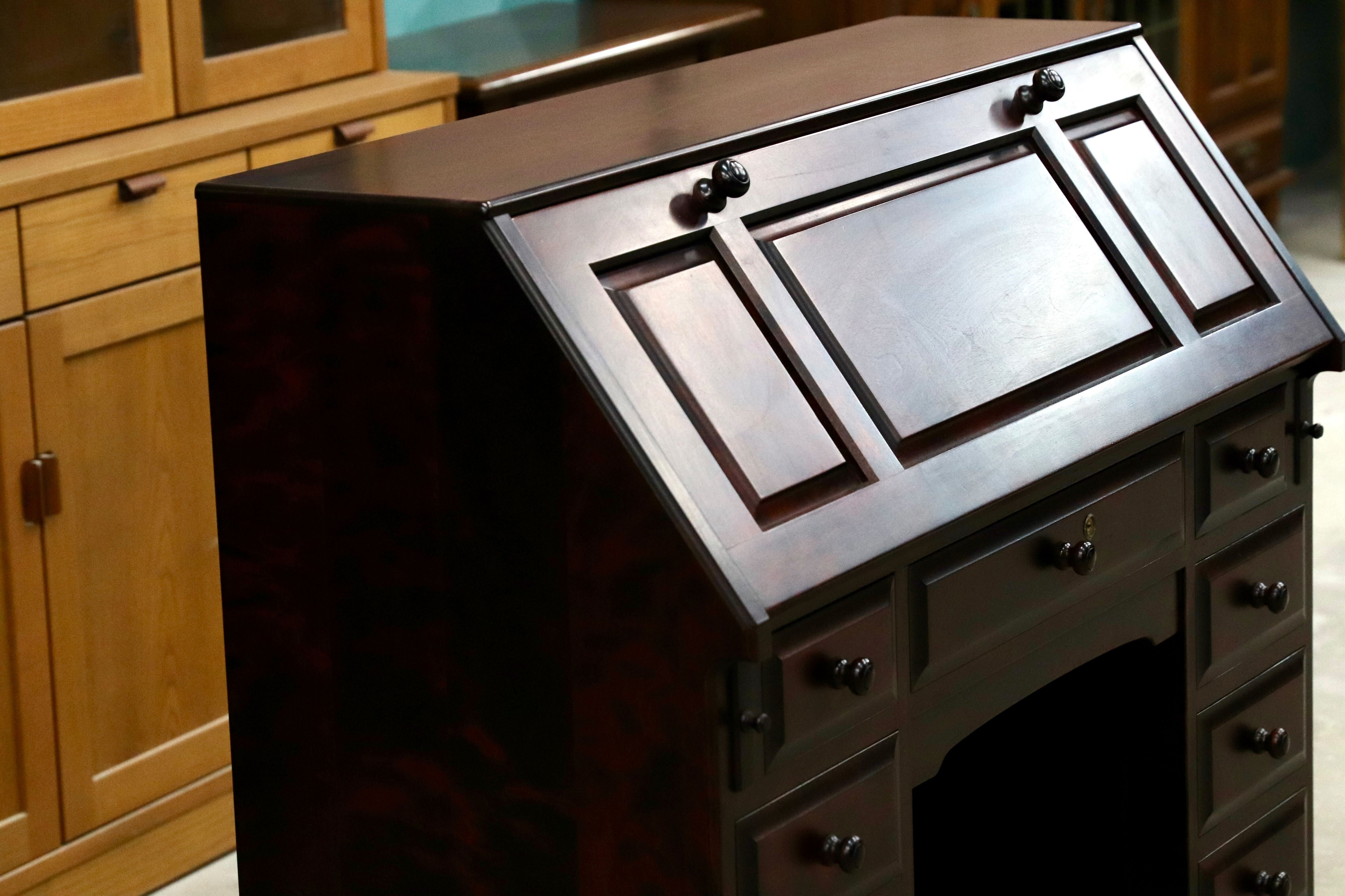 GMIS82○北の匠 ライティングビューロー デスク 学習机 書斎机 作業台 樺材