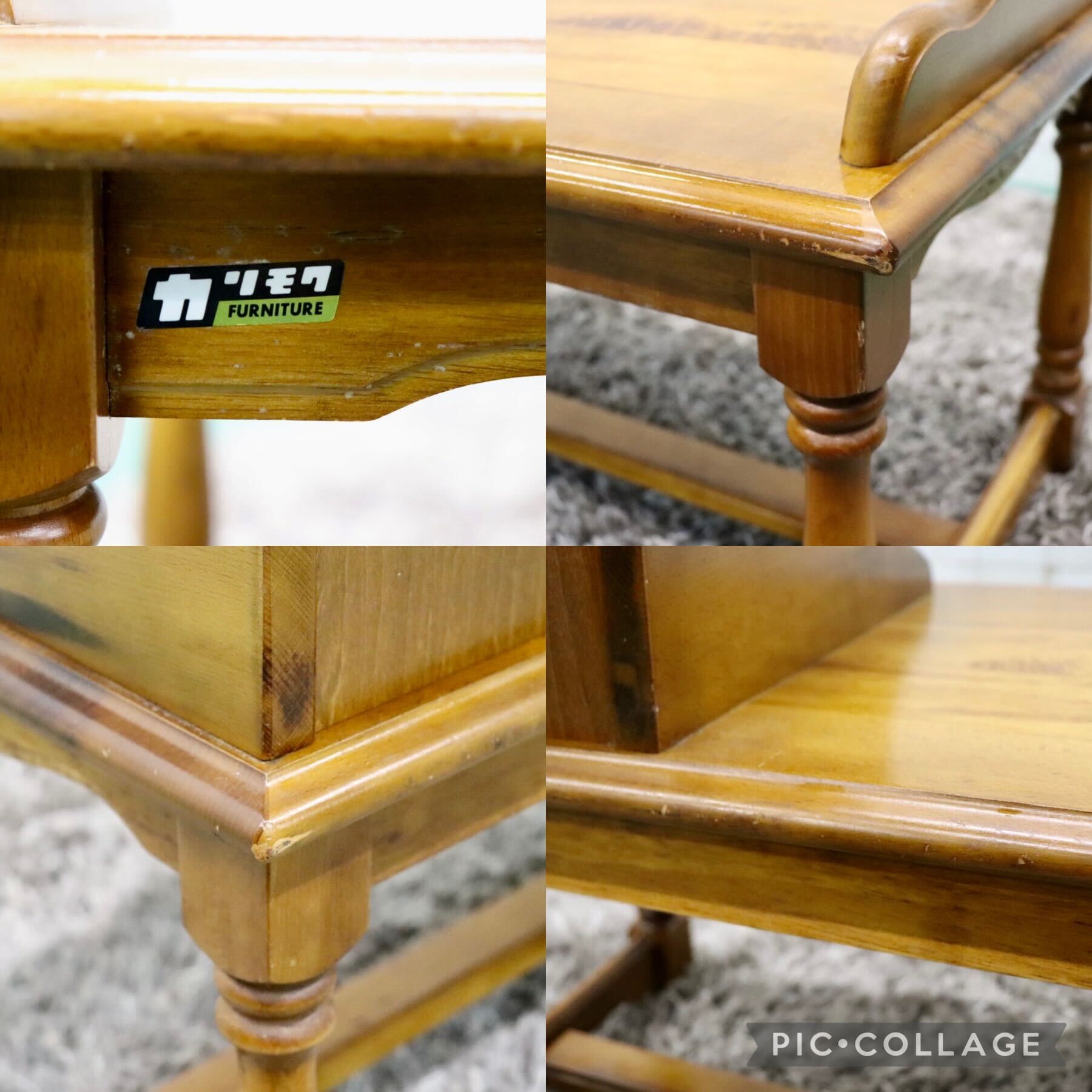 GMFS393○karimoku / カリモク コロニアル 電話台 FAX台 文机 ベンチ