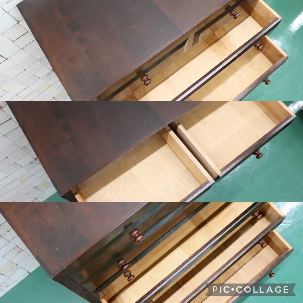 GMFT28○松本民芸家具 D型 6段チェスト 整理箪笥 整理タンス 収納棚