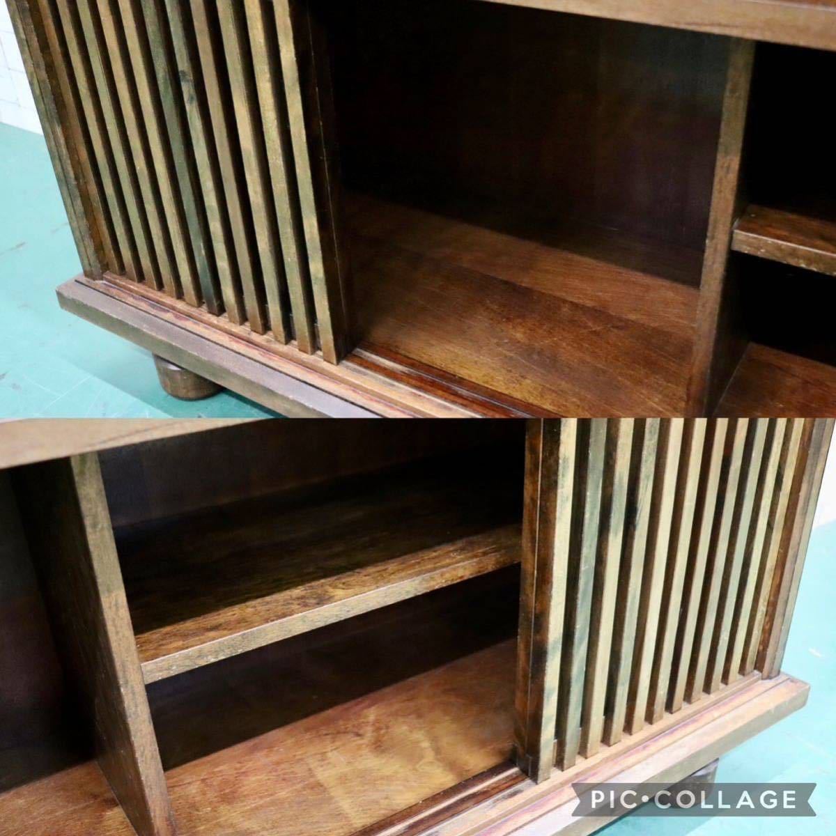 GMFT338○九州民芸家具 サイドボード 飾り棚 リビングボード 食器棚