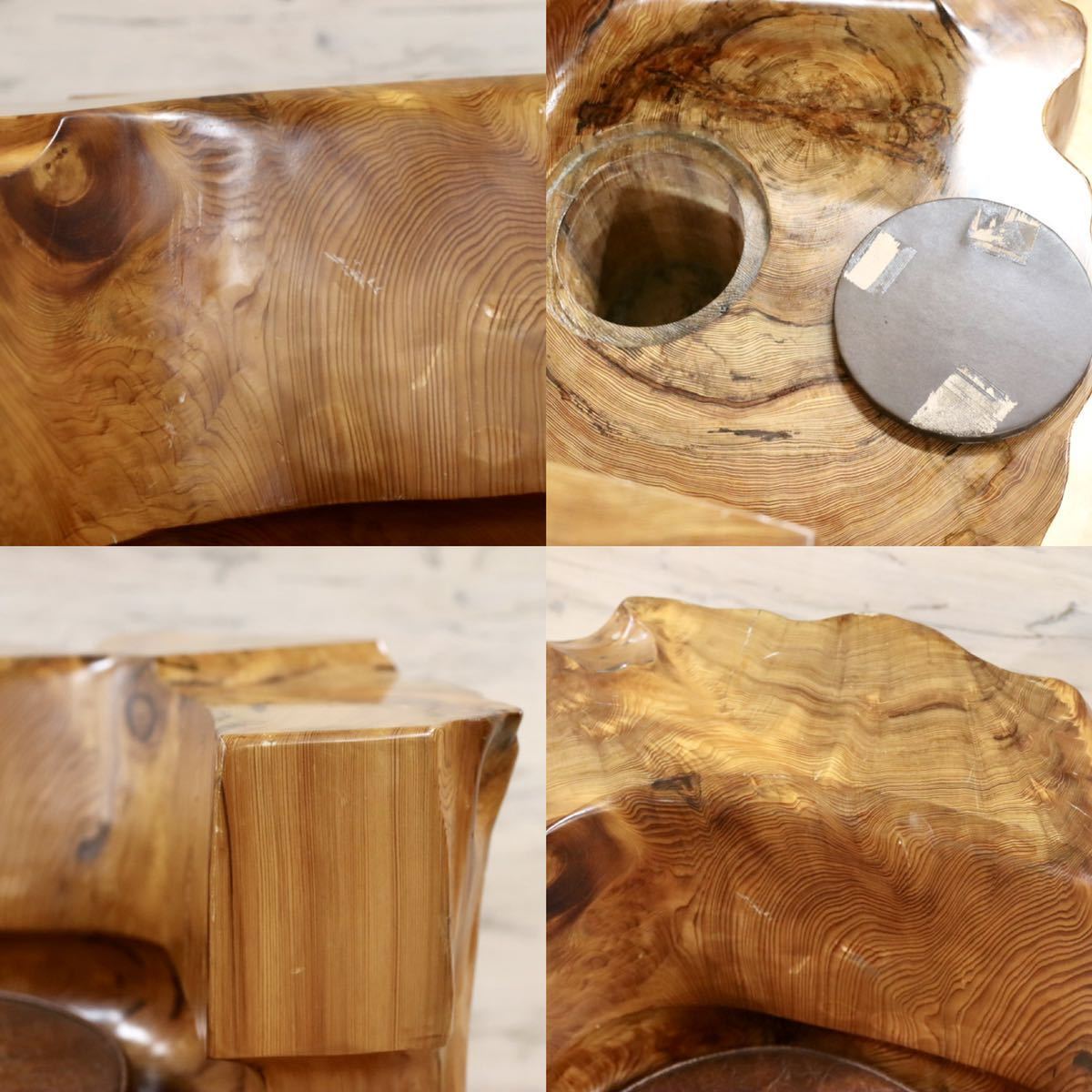 GMFS327○世界遺産屋久杉 大臣椅子 スツール 椅子 無垢材 伝統工芸