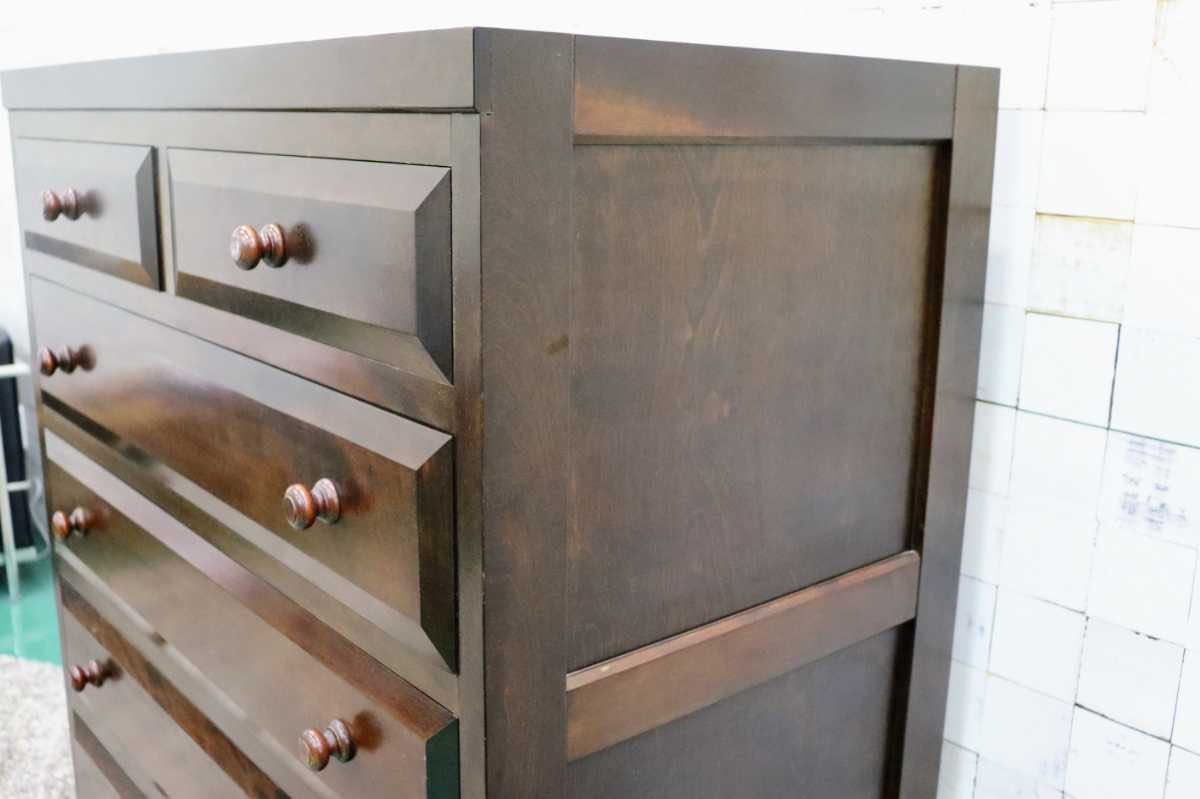 GMFT28○松本民芸家具 D型 6段チェスト 整理箪笥 整理タンス 収納棚