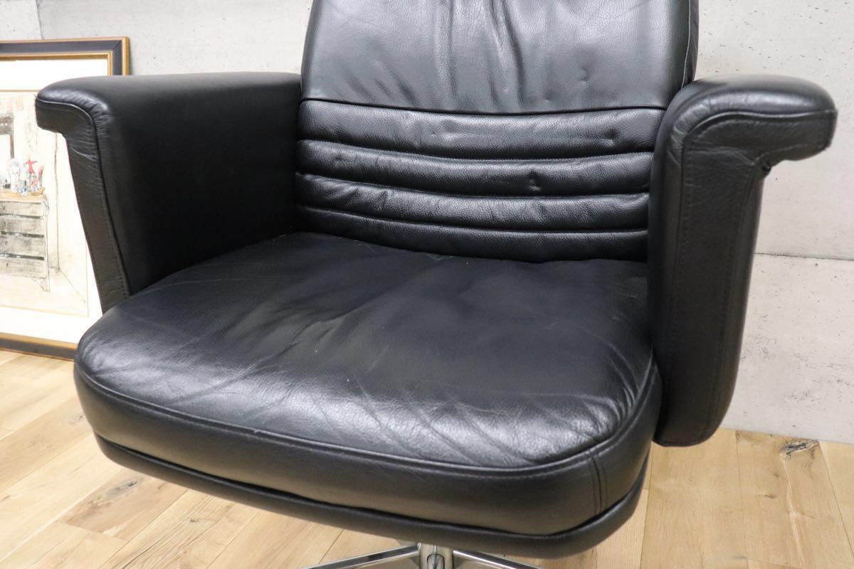 GMDN12G ○ karimoku / カリモク 最高級 総革 デスクチェア 社長椅子