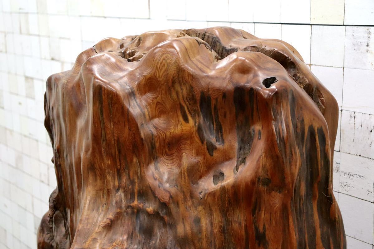 GMFS276○世界遺産屋久杉 無垢 一枚板 衝立 オブジェ 置物 玄関 和室 座敷