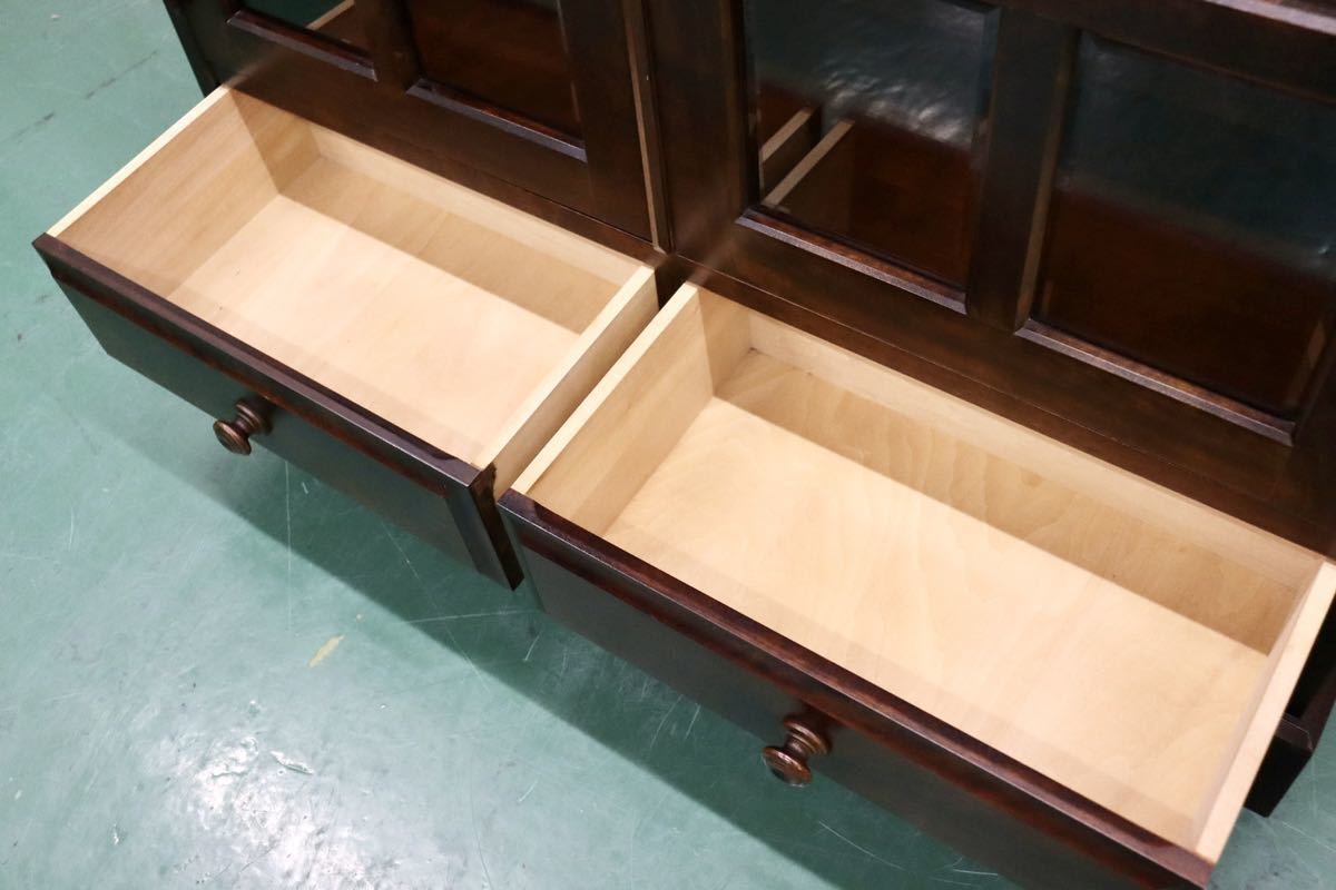 GMFS293○北海道民芸家具 本棚 本箱 キャビネット 飾り棚 食器棚 水屋