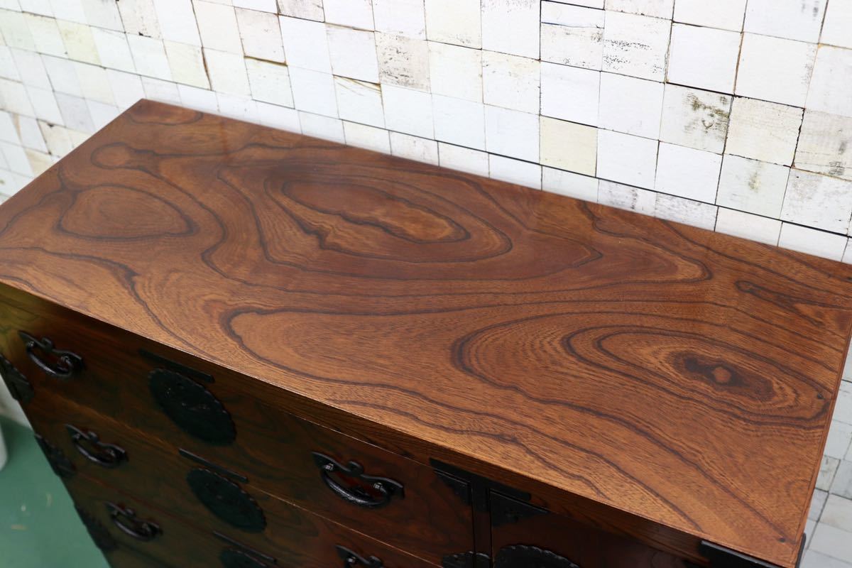 GMFT428○岩谷堂箪笥 整理箪笥 チェスト 伝統工芸 和家具 欅材 最高級