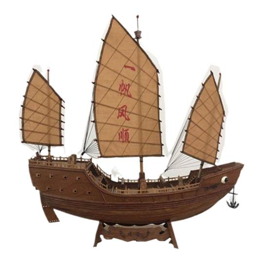 鄭和の宝船モデル - 無垢材装飾品