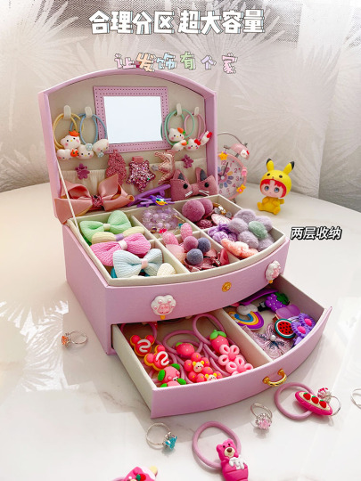 女の子向けのDIYレザージュエリーボックス - かわいい漫画収納