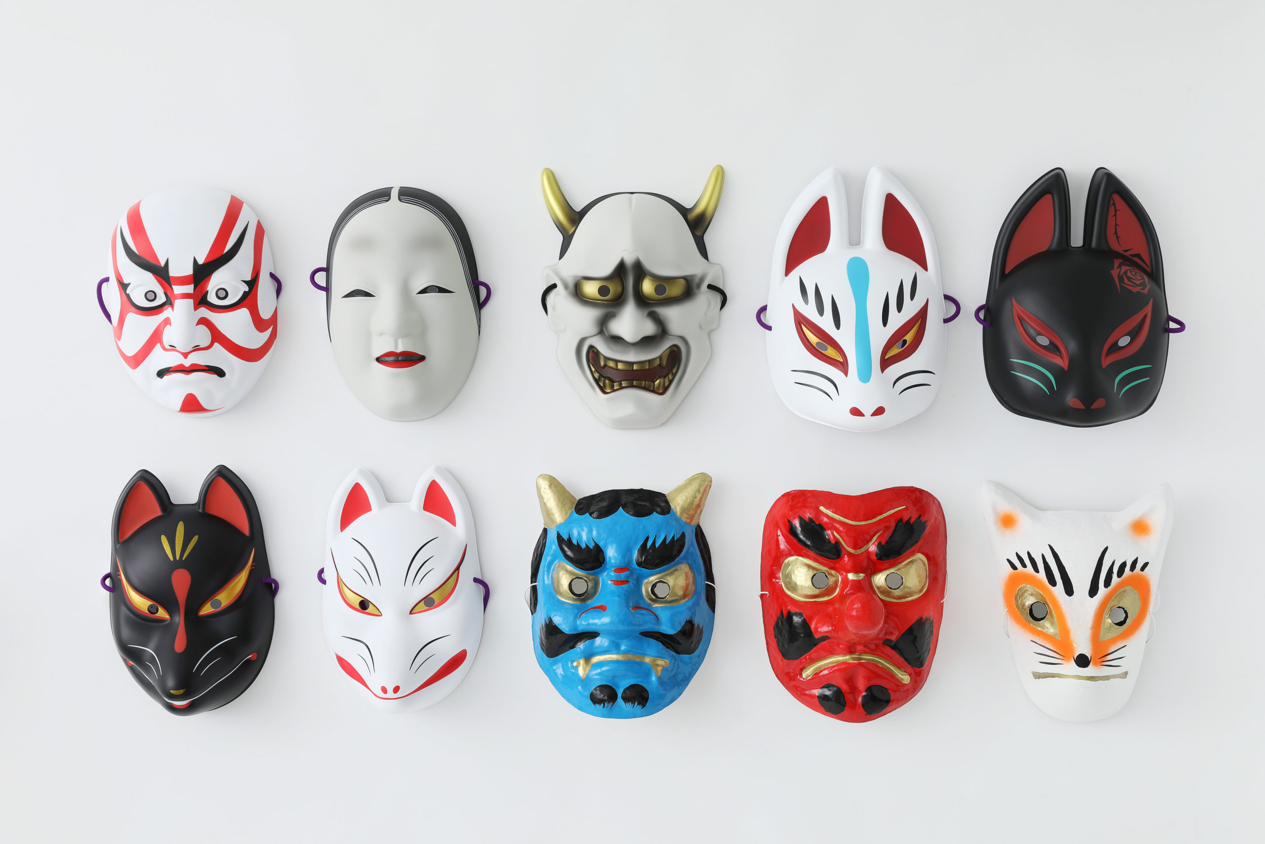 狐面・鬼面・和面から各種キャラクターのお面など種類豊富｜全国発送