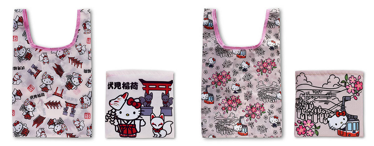 ご当地キティのミニエコバッグに“横浜限定”中華まん頬張るデザイン登場