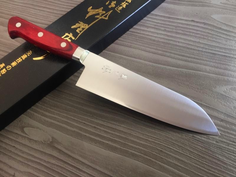 高村作 鍛錬 鳳皇琳 パウダーハイス 三徳 170mm 口金付 ワイン柄