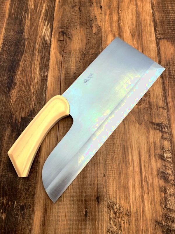 伝統工芸士 本鍛造蕎麦包丁 蕎煌 蕎麦包丁 白紙2号鋼 330mm（一尺一寸