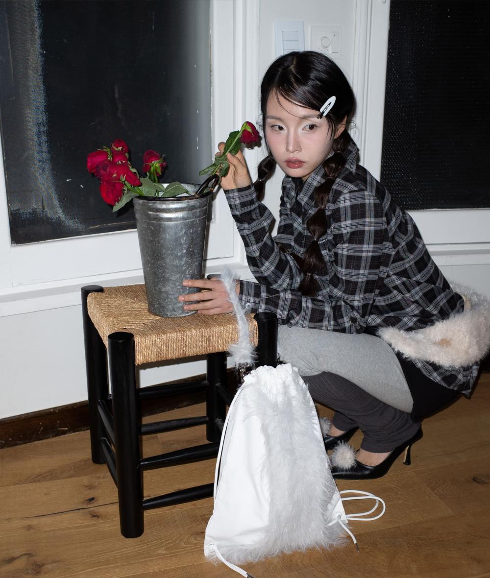 タータンチェックシャツ（ブラック） | ONSKA | HANA(ハナ)