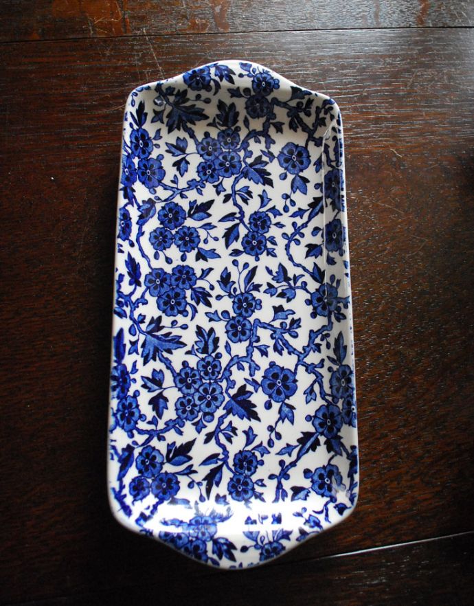 英国バーレイ社の食器、ブルーアーデンのサンドイッチトレイ(n1-204