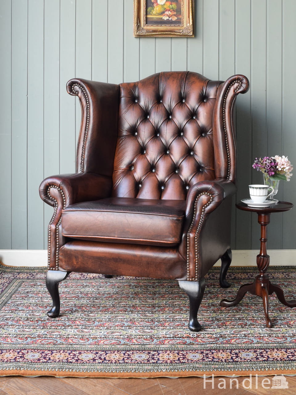 王子さまとお姫さまの刺繍が華やかなフランスのアンティーク