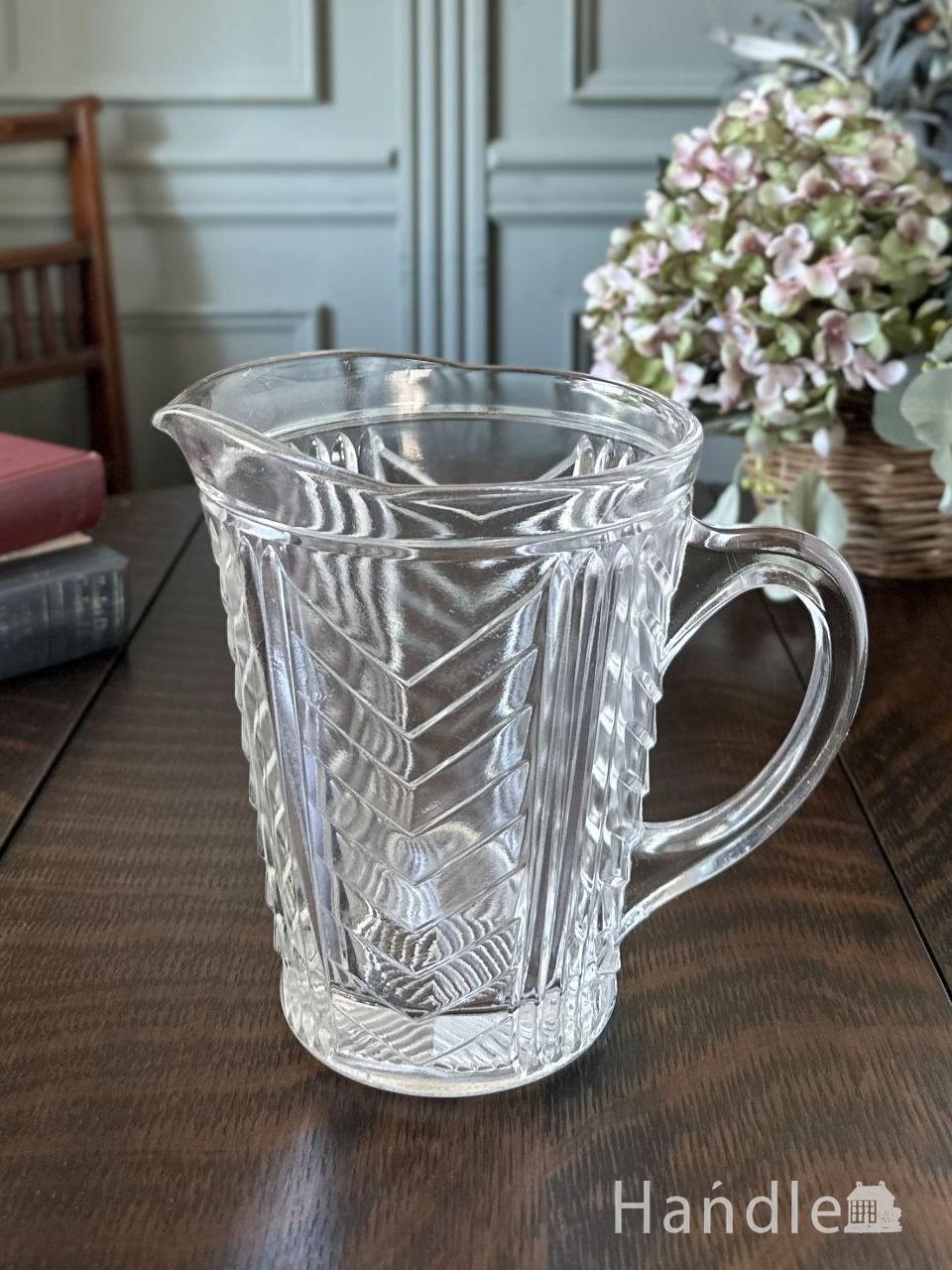 フランスのお洒落なホウロウ雑貨、アンティークのホーロージャグ(k