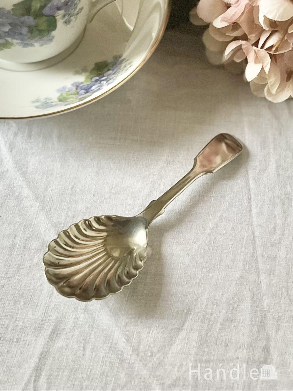 英国アンティークの美しいカトラリー、シルバープレートのサーバー