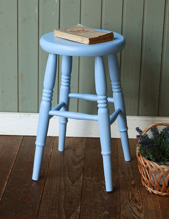 アンティーク風スツール（ブルー）(k-444-c)｜アンティークチェア・椅子