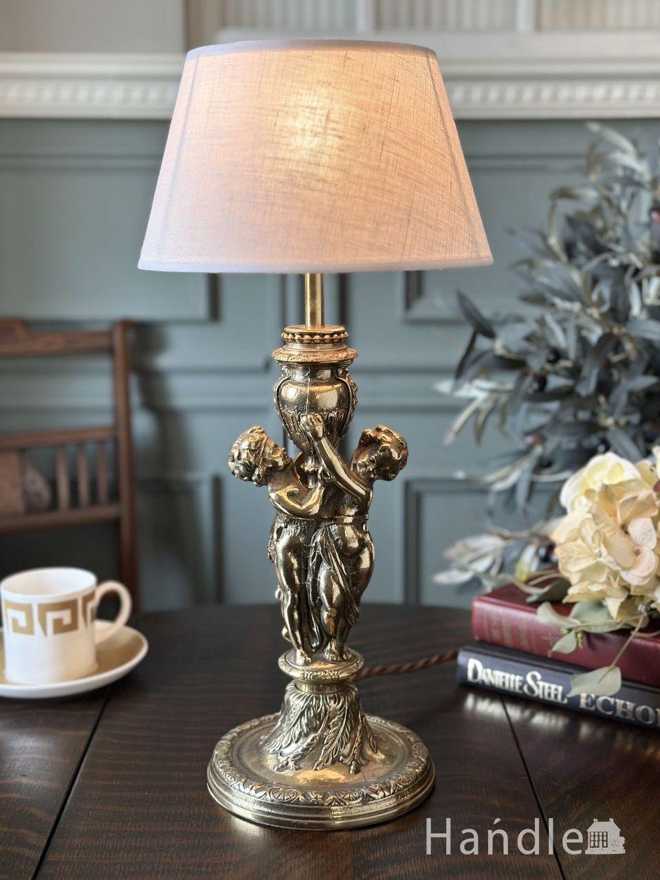 エンジェルモチーフが可愛いアンティークの照明、フランスから届いた