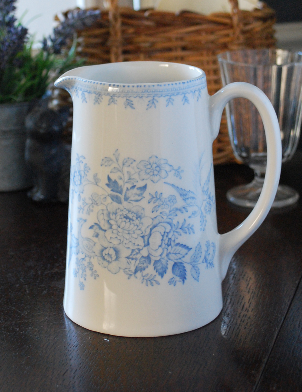 英国バーレイ社の陶磁器、ブルーアジアティックフェザンツのタンカード