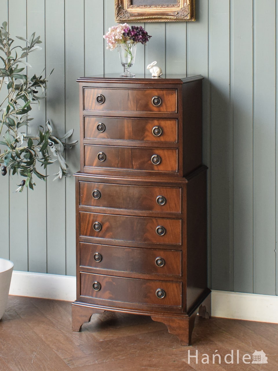 フランスのアンティーク家具、エレガントなチェスト（3段）(j-1491-f