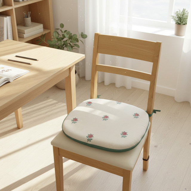 シートクッション バテイ型（馬蹄型） 椅子用 紐付き 座布団 おしゃれ