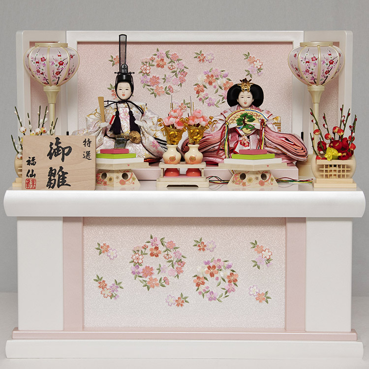 白桃香 親王収納飾り w23016 - はぐみぃ｜ひな人形、五月人形、こいのぼり