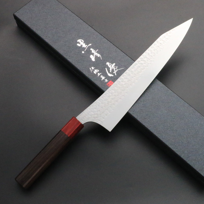 黒崎優 「閃光・鋭」牛刀 包丁 240mm 紫檀八角柄赤桂 – HAGAKURE