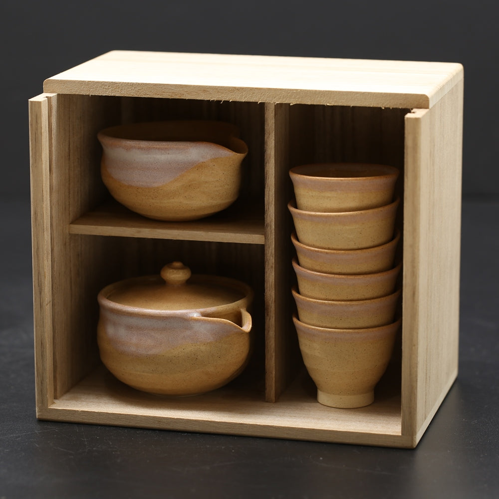 萩煎茶器（姫萩）＜窯職人＞hagi-senchaki-himehagi＜syokunin