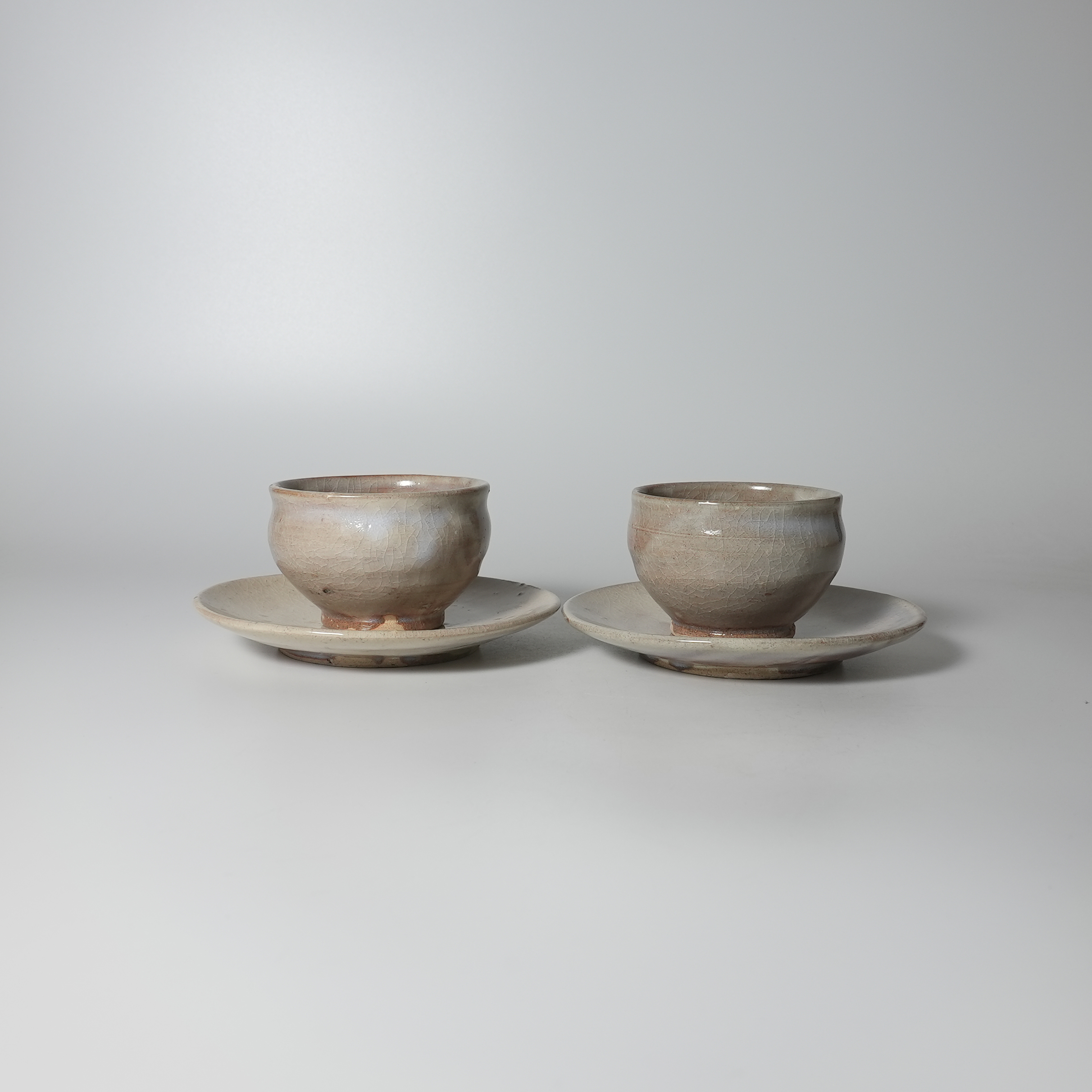 珈琲茶碗ペア 赤土 木箱入 兼田佳炎 | 萩焼屋Hagiyakiya ネットショップ