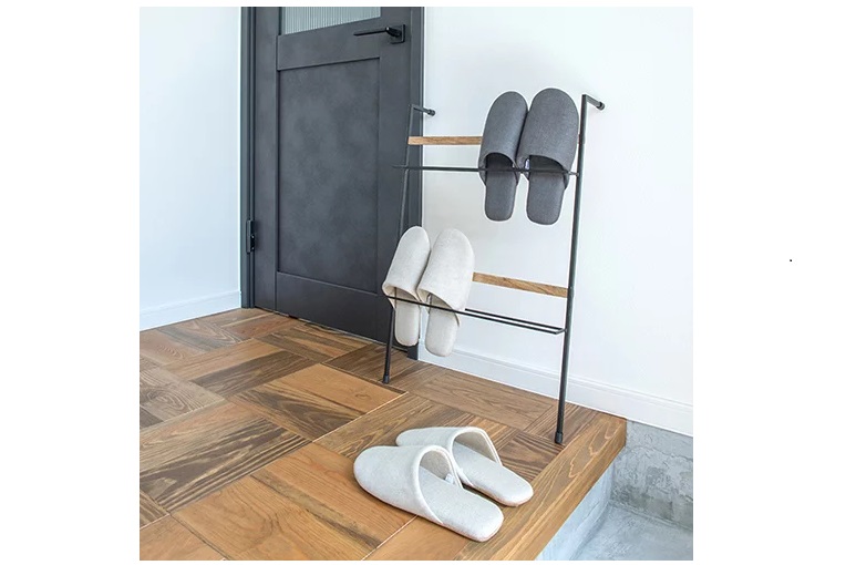 スリッパラック アイアン×マンゴーウッド B｜収納｜その他収納